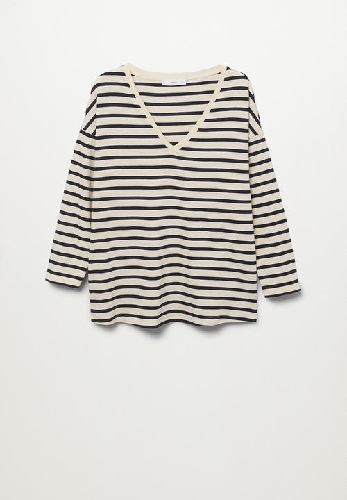 MANGO - T-shirt sacov - light beige 