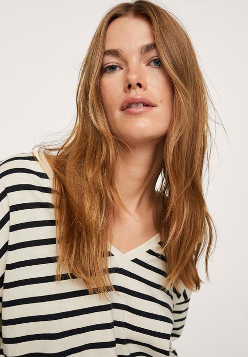MANGO - T-shirt sacov - light beige 