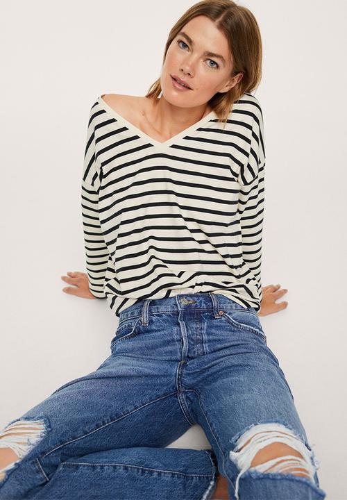 MANGO - T-shirt sacov - light beige 