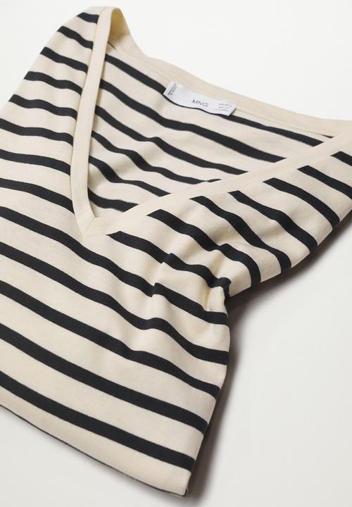 MANGO - T-shirt sacov - light beige 