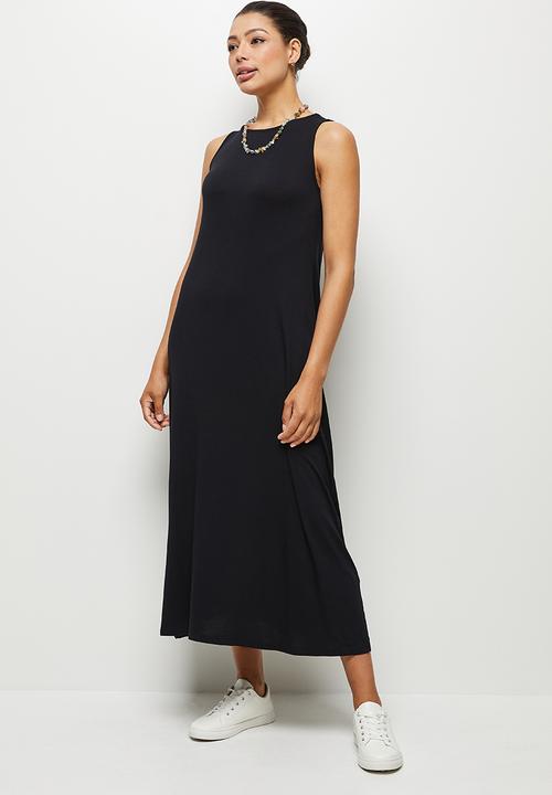 edit - Knit cutaway maxi - black