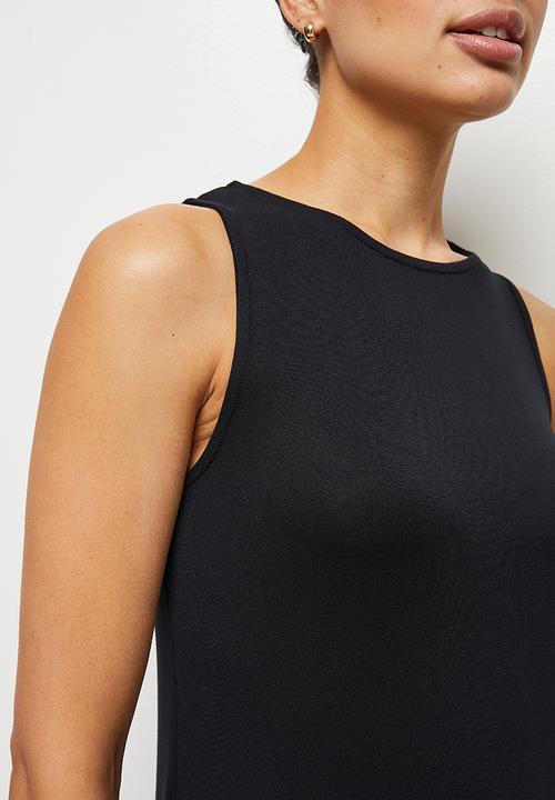 edit - Knit cutaway maxi - black