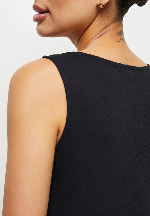 edit - Knit cutaway maxi - black