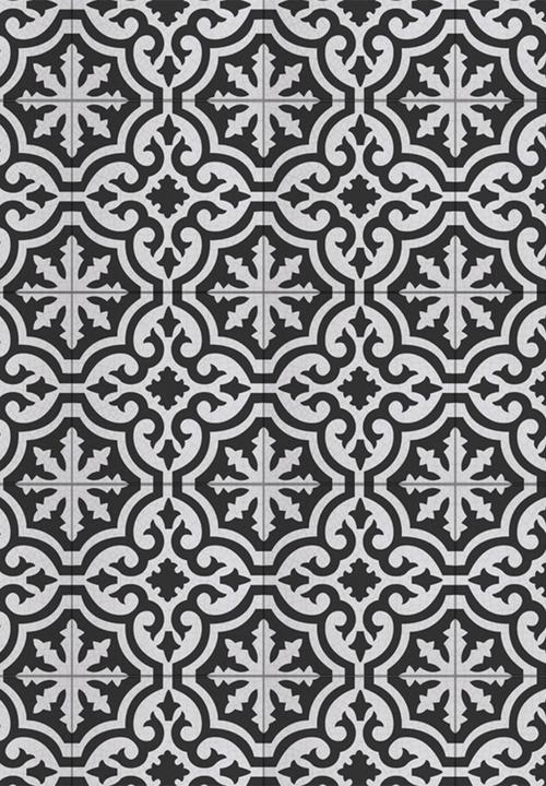 Robin Sprong - 20 florita wall tile stickers - black