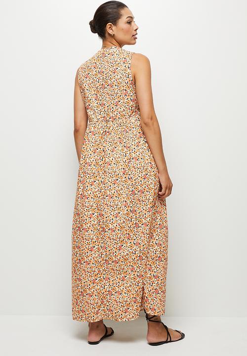 edit - A-line poplin maxi dress - multi 