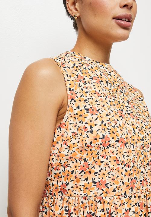edit - A-line poplin maxi dress - multi 