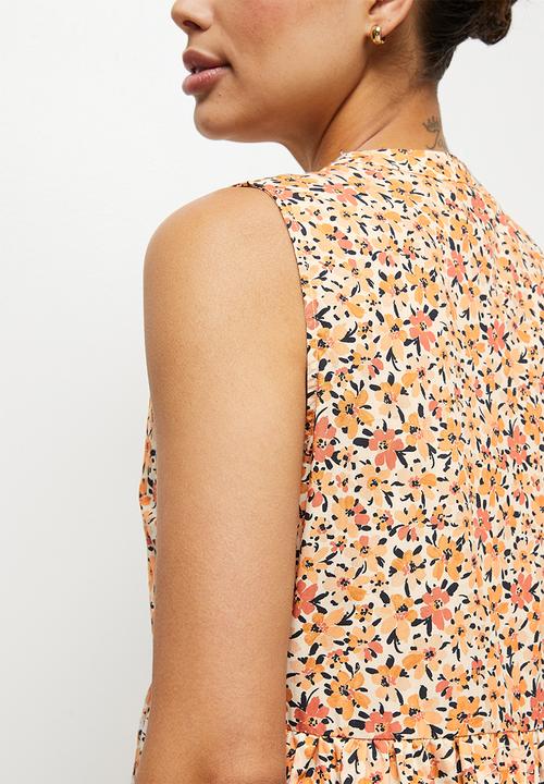edit - A-line poplin maxi dress - multi 