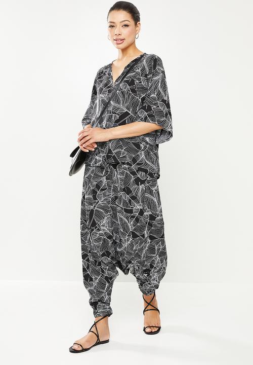 AMANDA LAIRD CHERRY - Mohlesi pants -  black & white 