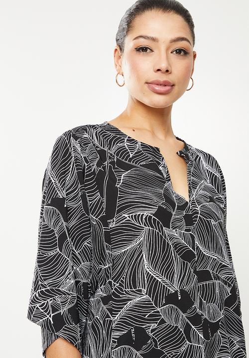 AMANDA LAIRD CHERRY - Mashai top -  black & white 