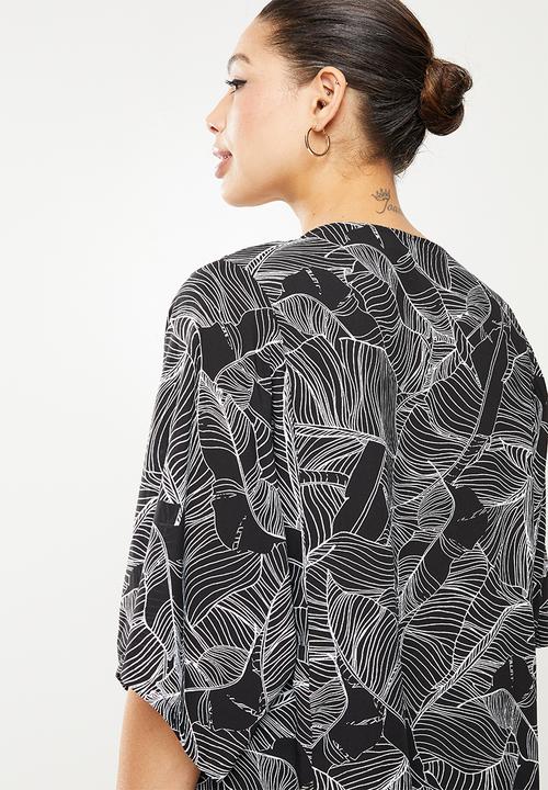 AMANDA LAIRD CHERRY - Mashai top -  black & white 