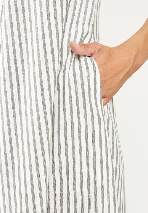 AMANDA LAIRD CHERRY - Ivy dress - cream & khaki 