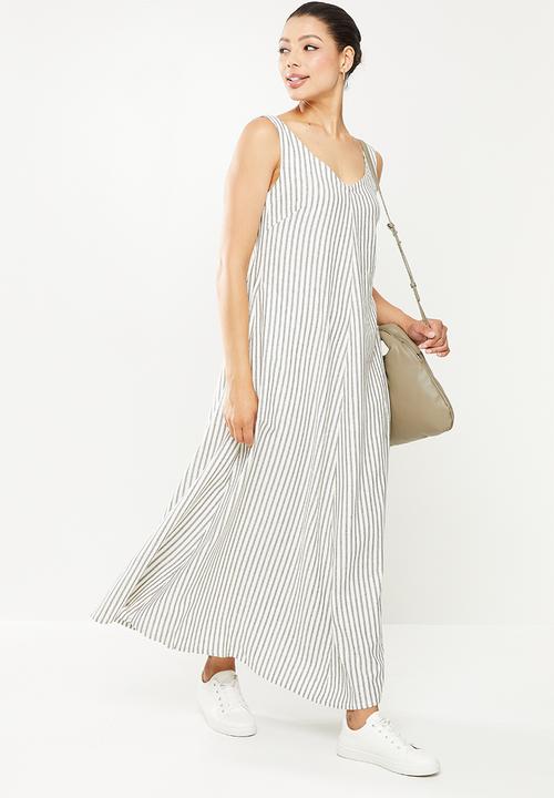 AMANDA LAIRD CHERRY - Ivy dress - cream & khaki 