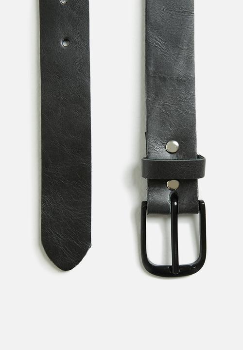 Superbalist - Ace leather belt - black