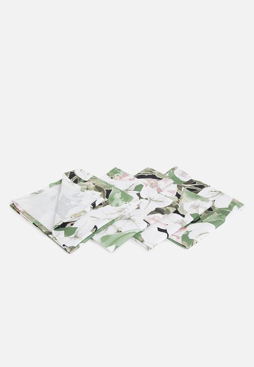 Hertex Haus - Bougainvillea napkin set of 4 - night