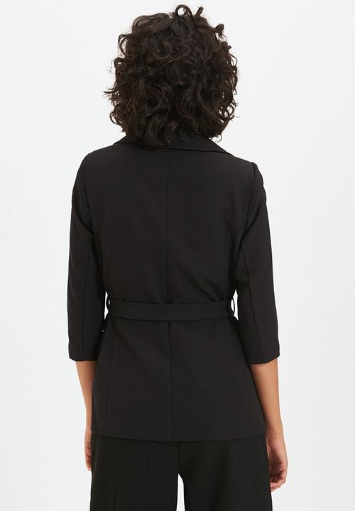 Trendyol - Tie blazer jacket - black