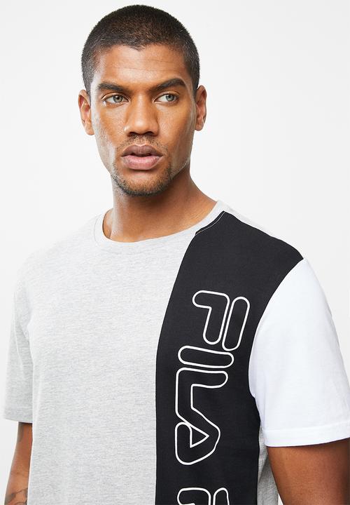 FILA - Nixon short sleeve tee - grey mel/black/white