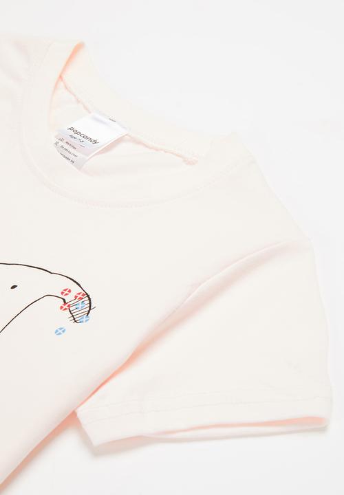 Pop Candy - Girls dino tee - light pink