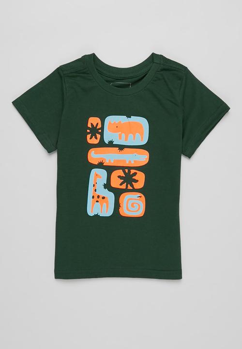 Pop Candy - Boys 2 pack graphic t-shirt - green & white