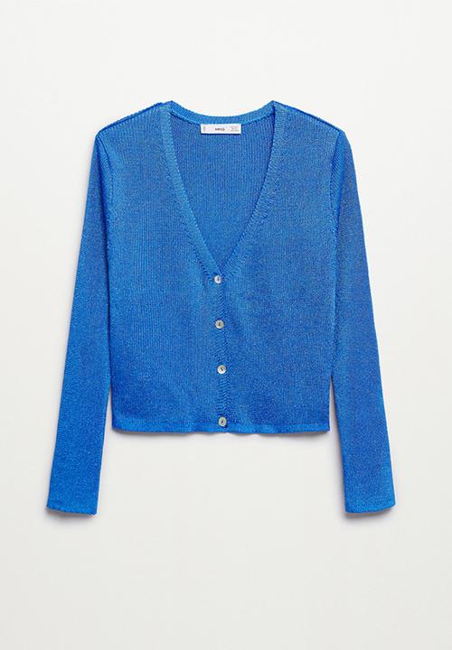 MANGO - Cardigan mecano - medium blue