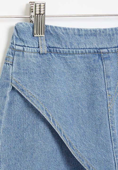Pop Candy - Girls asymmetric skirt - blue