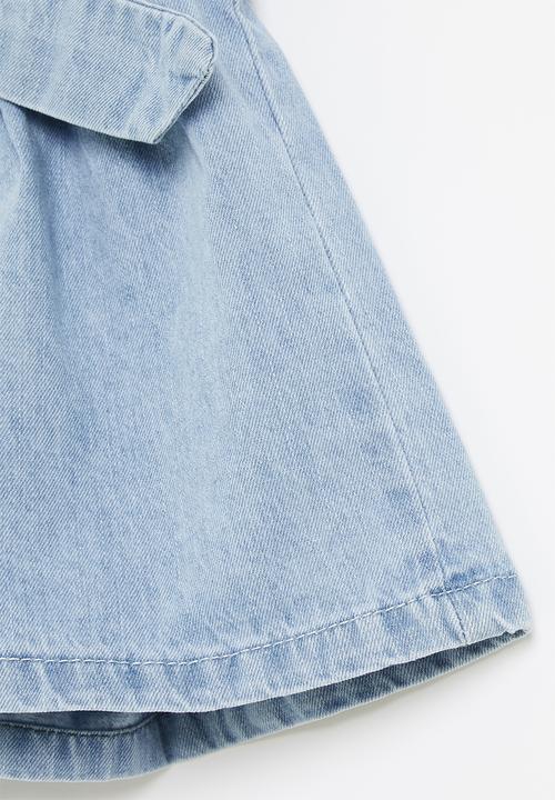 Pop Candy - Girls bow denim shorts - blue