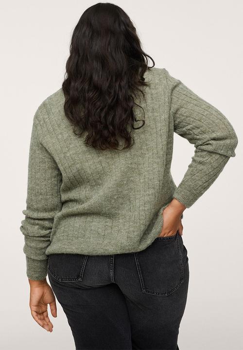 MANGO - Plus cardigan parton - medium green