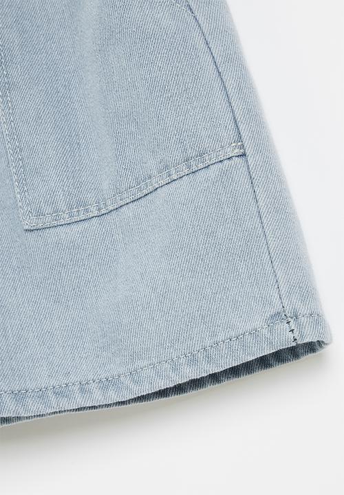 Pop Candy - Girls denim shorts with buttons - blue
