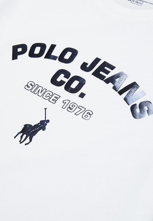 POLO - Girls pjc Jade printed tee - white