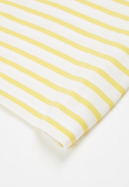 POLO - Girls Kim striped printed tee - yellow
