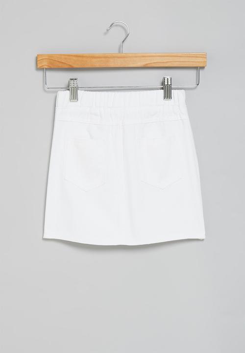Pop Candy - Skirt with pockets - white