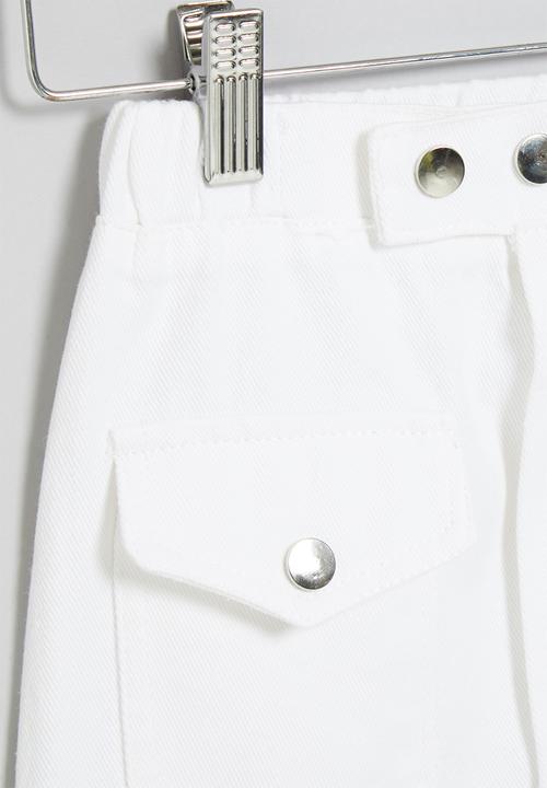 Pop Candy - Skirt with pockets - white