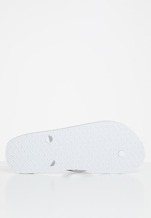 Aca Joe - Mens slops - light grey & white 