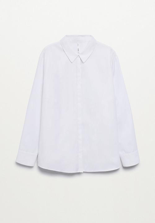 MANGO - Plus shirt oxford1 - white