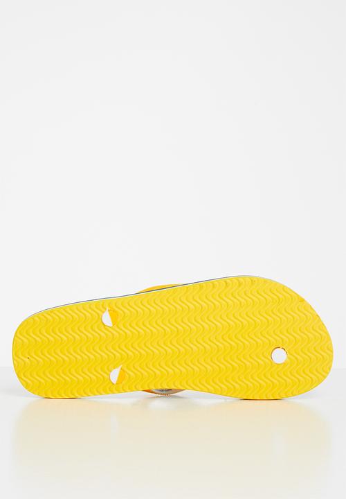 Aca Joe - Mens slip-slops - mustard & blue 