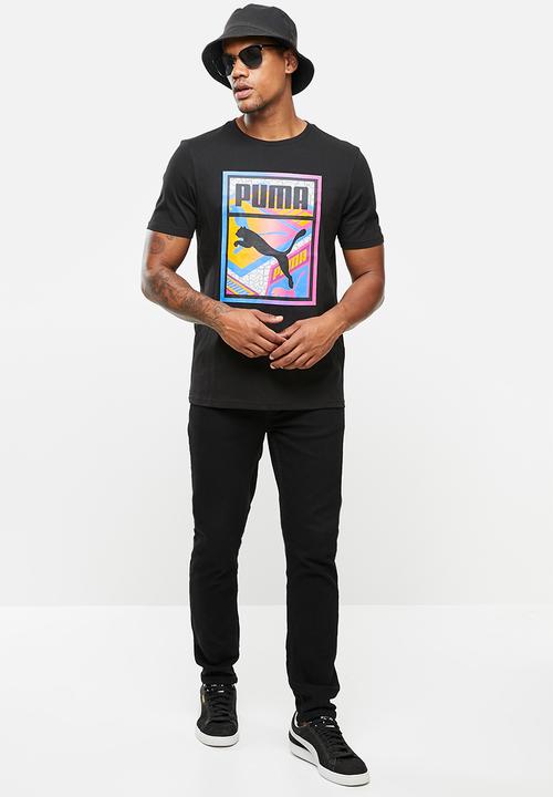 PUMA - Graphic tee box logo logo play - puma black-4