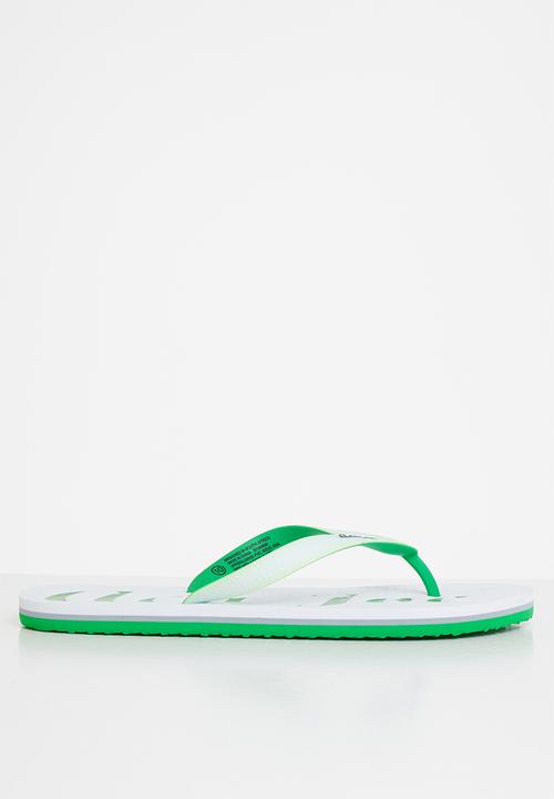 Aca Joe - Mens slops - white & green