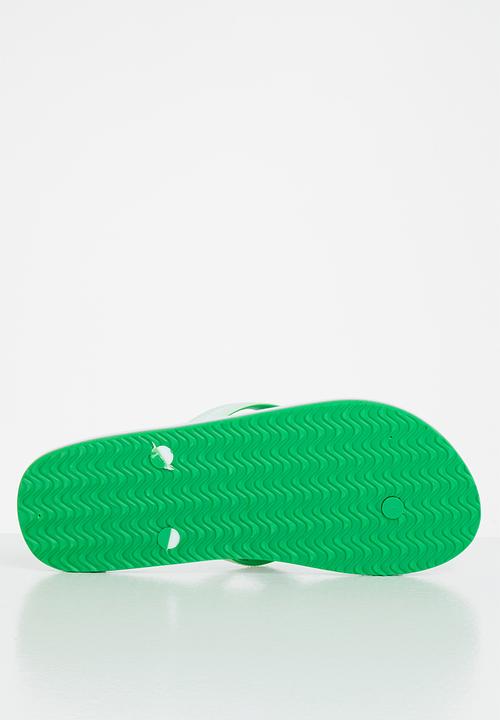 Aca Joe - Mens slops - white & green