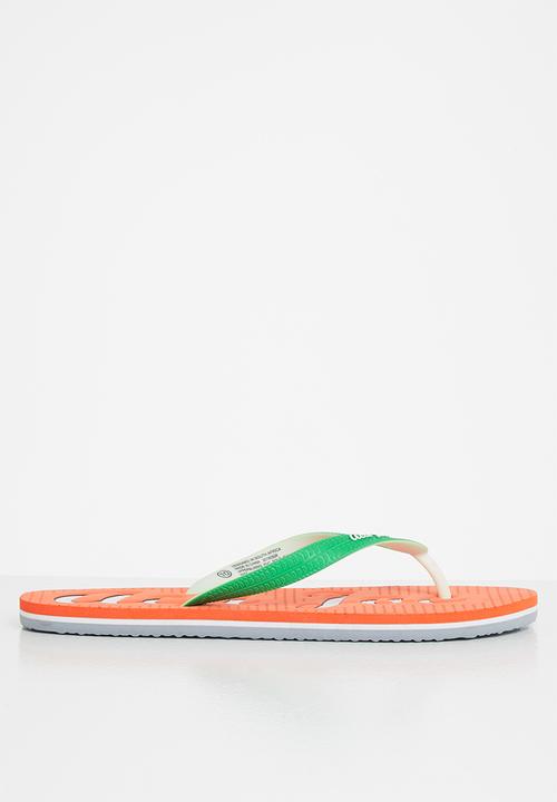 Aca Joe - Mens slops - green & orange