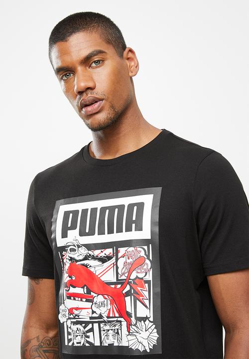 PUMA - Graphic tee box logo logo play - puma black-2