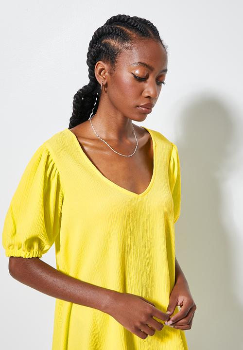 Superbalist - V-back trapeze dress - lemon verbena