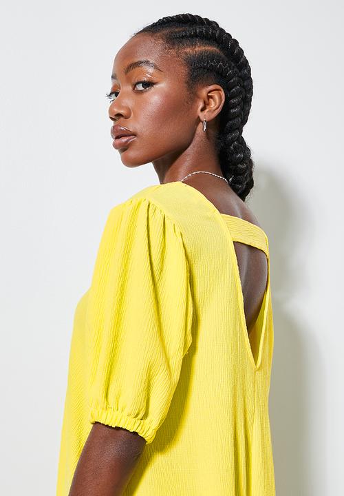 Superbalist - V-back trapeze dress - lemon verbena