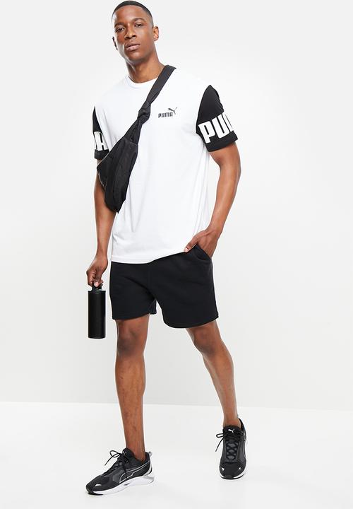 PUMA - Puma power colorblock tee - white