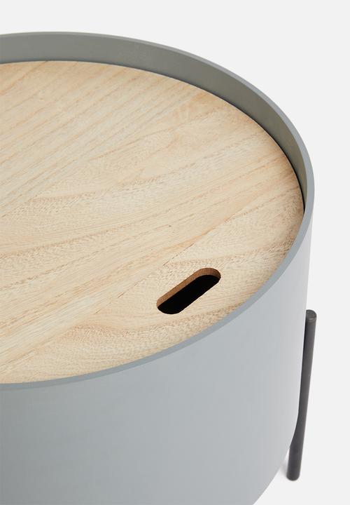 Storage Solutions - Side table storage bin - grey