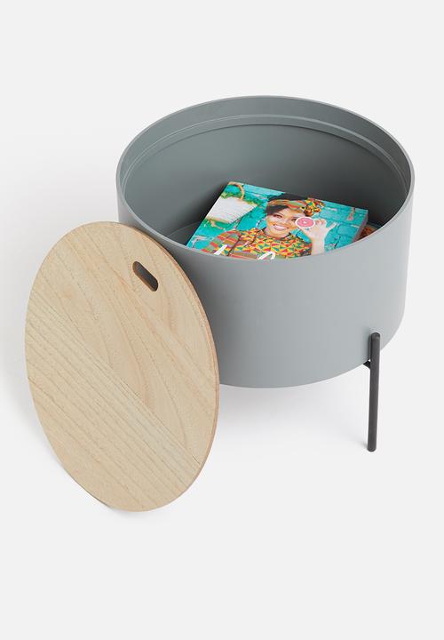 Storage Solutions - Side table storage bin - grey