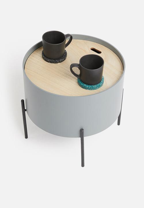 Storage Solutions - Side table storage bin - grey