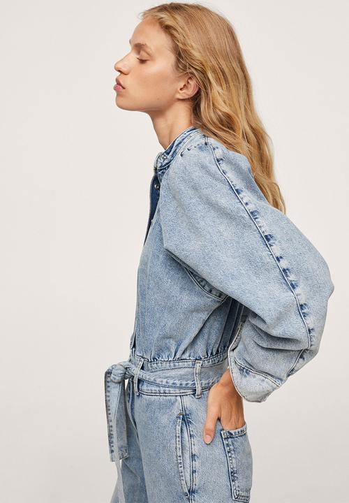 MANGO - One-piece suit lola - open blue