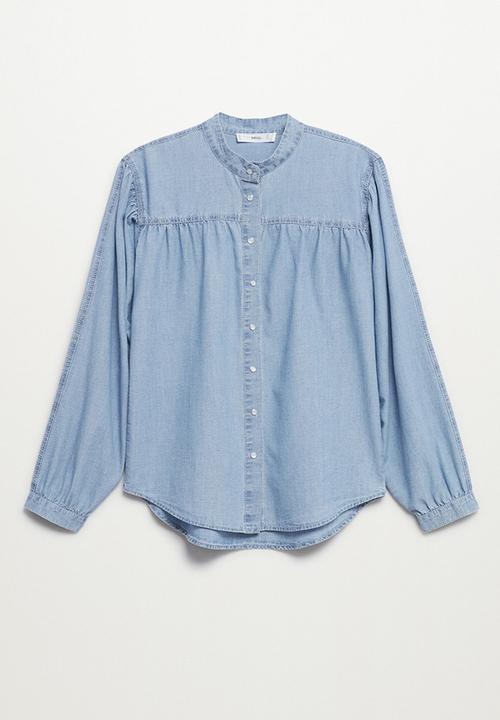 MANGO - Shirt vega - open blue