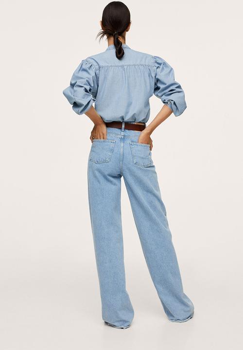 MANGO - Shirt vega - open blue