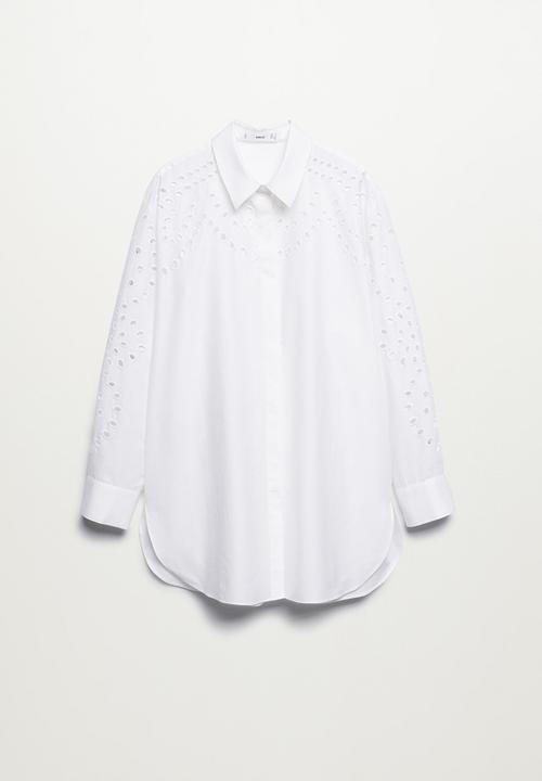 MANGO - Shirt trock - white