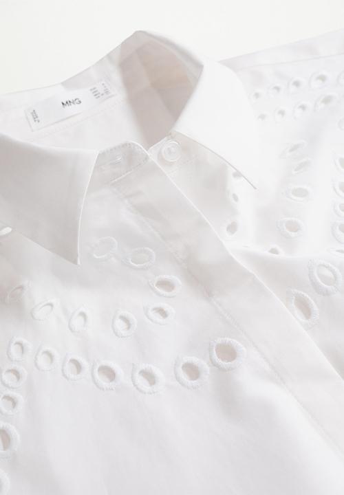 MANGO - Shirt trock - white
